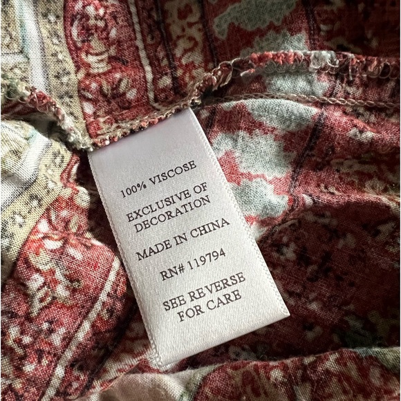 Artesia Bohemian Southwest Print Short Sleeve Midi Dress Size L - Picture 7 of 9